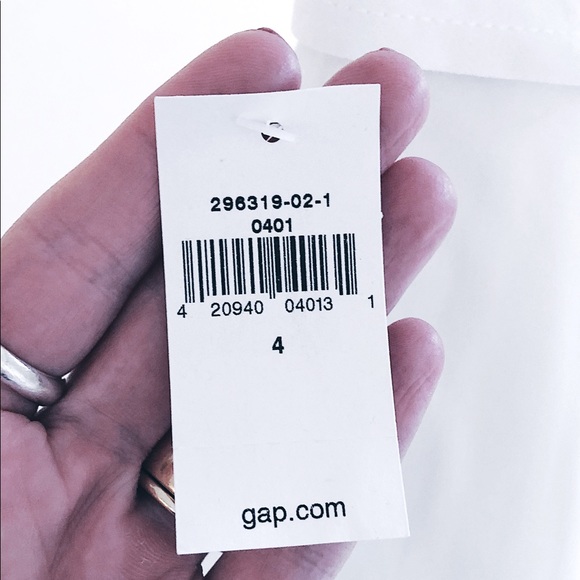 GAP white silky high waist paper bag waist shorts - Picture 5 of 5